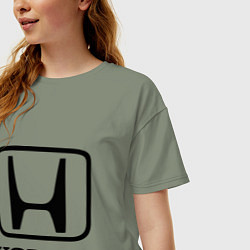 Футболка оверсайз женская Honda logo, цвет: авокадо — фото 2