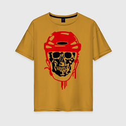 Женская футболка оверсайз Мертвый хоккеист