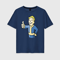 Женская футболка оверсайз Fallout vault boy