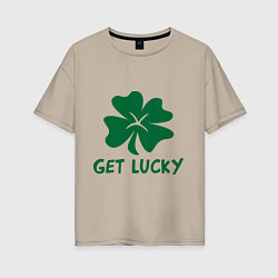 Женская футболка оверсайз Get lucky