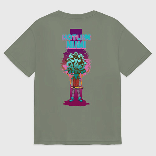 Женская футболка оверсайз HM: Hooking Over People? / Авокадо – фото 2