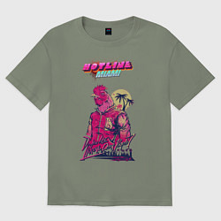 Футболка оверсайз женская HM: Hooking Over People?, цвет: авокадо