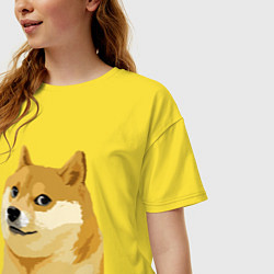 Футболка оверсайз женская Doge, цвет: желтый — фото 2