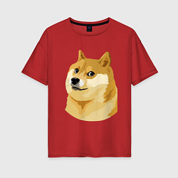 Женская футболка оверсайз Doge
