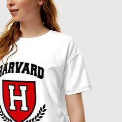 Футболка оверсайз женская Harvard University, цвет: белый — фото 2