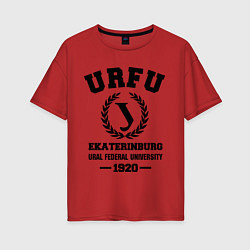 Футболка оверсайз женская URFU University, цвет: красный
