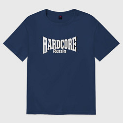 Женская футболка оверсайз Hardcore Russia