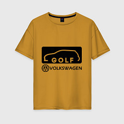 Женская футболка оверсайз Фольцваген гольф