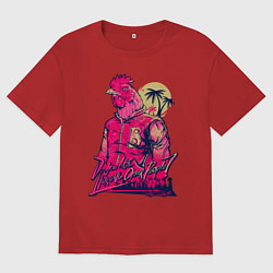 Футболка оверсайз женская Hooking Over People?, цвет: красный