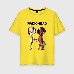 Футболка оверсайз женская Radiohead Peoples, цвет: желтый