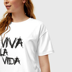 Футболка оверсайз женская Viva La Vida, цвет: белый — фото 2