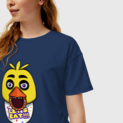 Футболка оверсайз женская Chica FNAF, цвет: тёмно-синий — фото 2