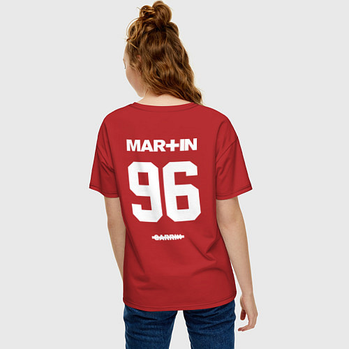 Женская футболка оверсайз Martin Garrix / Красный – фото 4