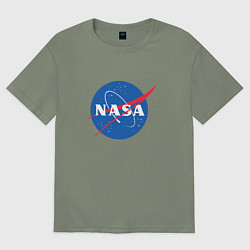 Женская футболка оверсайз NASA: Logo