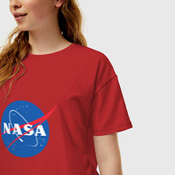 Футболка оверсайз женская NASA: Logo, цвет: красный — фото 2