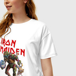 Футболка оверсайз женская Iron Maiden: Zombie, цвет: белый — фото 2