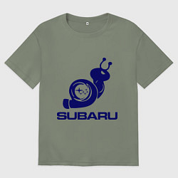 Женская футболка оверсайз Subaru
