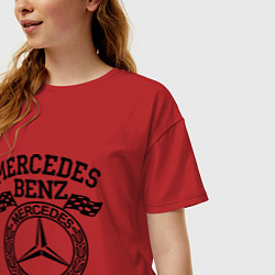 Футболка оверсайз женская Mercedes Benz, цвет: красный — фото 2