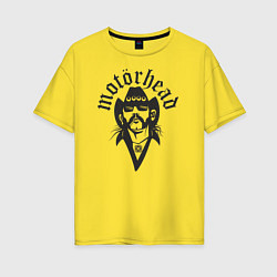 Футболка оверсайз женская Motorhead Rocker, цвет: желтый