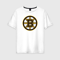 Футболка оверсайз женская Boston Bruins, цвет: белый