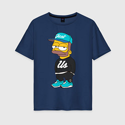 Футболка оверсайз женская Bart Just Us, цвет: тёмно-синий