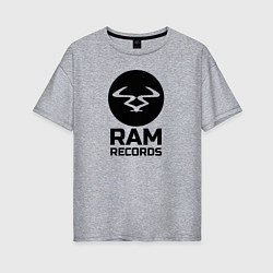 Футболка оверсайз женская Ram Records, цвет: меланж