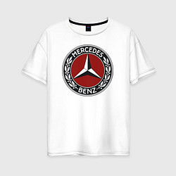 Футболка оверсайз женская Mercedes-Benz, цвет: белый