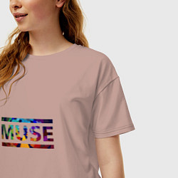 Футболка оверсайз женская Muse Colour, цвет: пыльно-розовый — фото 2