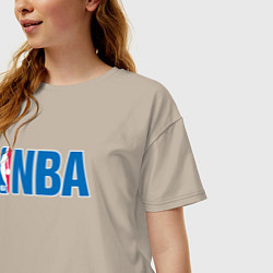 Футболка оверсайз женская NBA, цвет: миндальный — фото 2