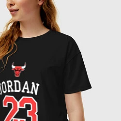 Футболка оверсайз женская Jordan 23, цвет: черный — фото 2