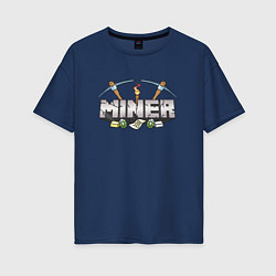 Женская футболка оверсайз Miner