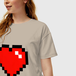 Футболка оверсайз женская Minecraft Lover, цвет: миндальный — фото 2