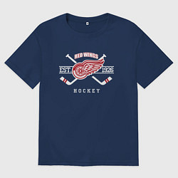 Женская футболка оверсайз Detroit Red Wings: Est.1926