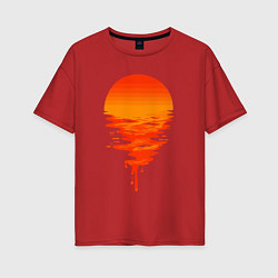 Женская футболка оверсайз Sunset