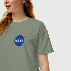 Футболка оверсайз женская NASA, цвет: авокадо — фото 2