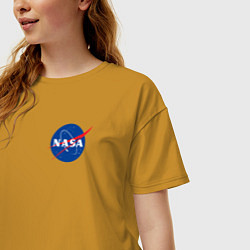 Футболка оверсайз женская NASA, цвет: горчичный — фото 2