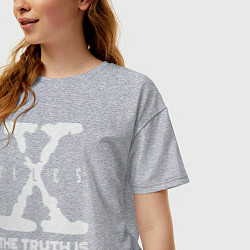 Футболка оверсайз женская X-Files: Truth is out there, цвет: меланж — фото 2