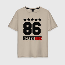 Женская футболка оверсайз 86 north side