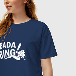 Футболка оверсайз женская Bada Bing!, цвет: тёмно-синий — фото 2