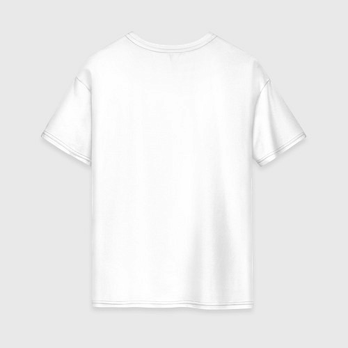 Женская футболка оверсайз JS return true; (black) / Белый – фото 2