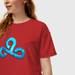 Футболка оверсайз женская Cloud9 Foil Металлический эффект, цвет: красный — фото 2