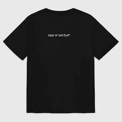 Женская футболка оверсайз Dead by Daylight White Logo / Черный – фото 2