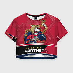 Футболка 3D укороченная женская Florida Panthers, цвет: 3D-принт