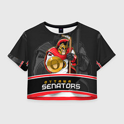 Футболка 3D укороченная женская Ottawa Senators, цвет: 3D-принт