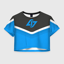 Футболка 3D укороченная женская CLG Uniform, цвет: 3D-принт