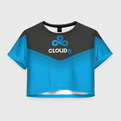 Футболка 3D укороченная женская Cloud 9 Uniform, цвет: 3D-принт