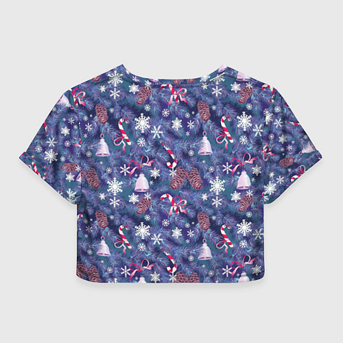 Женский топ Ёлки шишки колокольчики / 3D-принт – фото 2