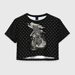 Женский топ Медведь мотоциклист