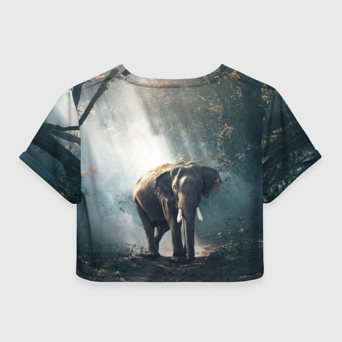 Женский топ Слон в лесу / 3D-принт – фото 2