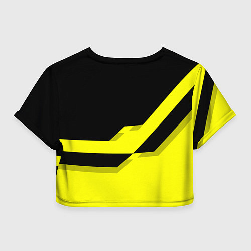 Женский топ BVB FC: Yellow style / 3D-принт – фото 2